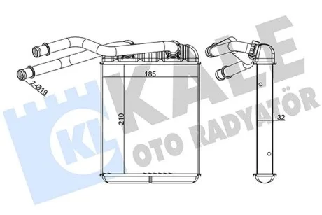 Радиатор отопителя Audi Q7, Volkswagen Amarok, Touareg, Porsche Cayenne KALE OTO RADYATOR Kale 346740
