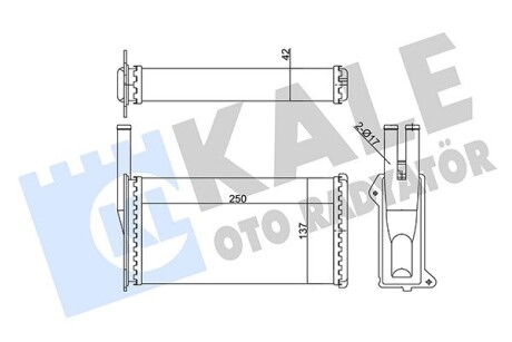 FORD радіатор опалення Escort VI,Scorpio I,II,Sierra Kale 346760