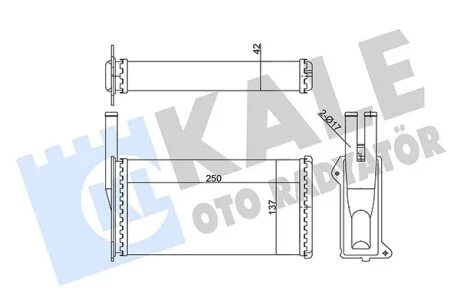 KALE FORD радіатор опалення Escort VI,Scorpio I,II,Sierra Kale 346760