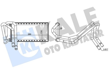 LANDROVER Радиатор отопления Discovery III,Range Rover Sport 04- Kale 346830