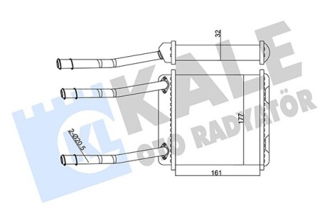 OPEL радіатор опалення Astra F,Calibra A,Vectra A Kale 347085