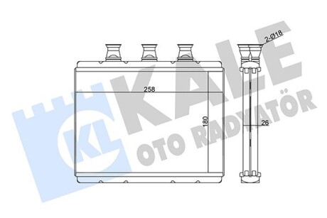 BMW радіатор опалення 7 E65 02- Kale 347105