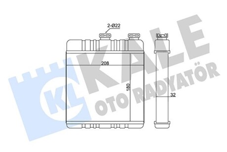 Радіатор обігрівача Opel Astra G, Zafira A, B OTO RADYATOR Kale 347115