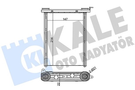 Радиатор отопителя Renault Fluence, Megane III, Megane Cc OTO RADYATOR Kale 347125