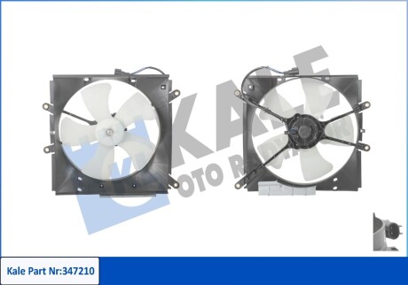 TOYOTA вентилятор радіатора Corolla E10/11 1.4/2.0 92- Kale 347210