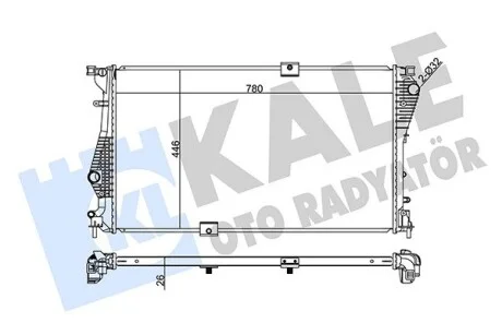 Радиатор охлаждения Opel VIVaro, Renault Trafic II KALE OTO RADYATOR Kale 347250