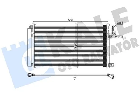 Радіатор кондиціонера Fiat Doblo, Pratico, Opel Combo KALE OTO RADYATOR Kale 347315