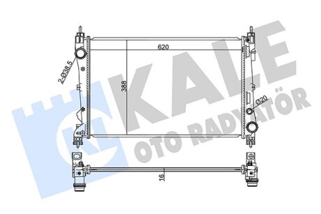 Радиатор охлаждения Fiat Doblo, Pratico - Opel Combo Radiator OTO RADYATOR Kale 347325