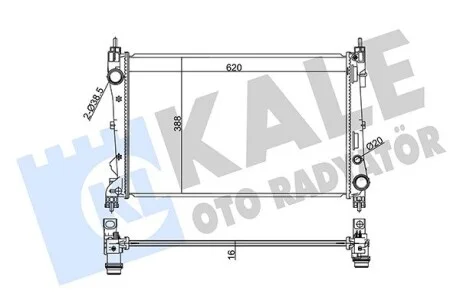 Радиатор охлаждения Fiat Doblo, Pratico - Opel Combo Radiator KALE OTO RADYATOR Kale 347325