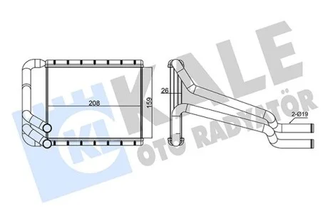Радиатор отопителя Hyundai Elentra, I30, Kia CeeD, Pro CeeD Heater KALE OTO RADYATOR Kale 347350