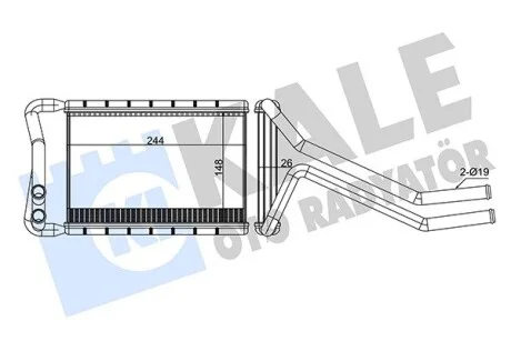 KALE HYUNDAI Радіатор опалення Santa Fe III 12- Kale 347365