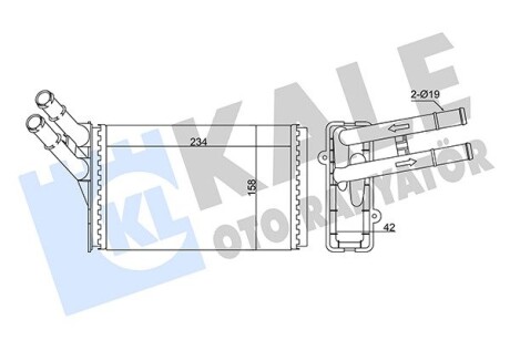 Радиатор отопителя Audi A4, Coupe, 80 Avant - Skoda Superb I - Volkswagen Passat Heater OTO RADYATOR Kale 347370