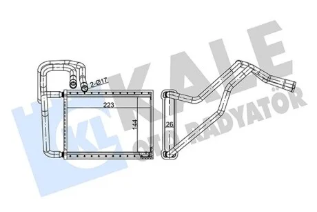Радиатор отопителя Kia Cerato Heater KALE OTO RADYATOR Kale 347405