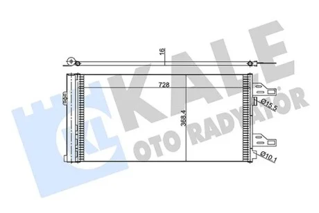 KALE CITROEN Радіатор кондиціонера (конденсатор) Jumper, Fiat Ducato, Peugeot 06- Kale 347465