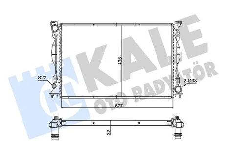 KALE VW радіатор охолодження Audi A6 2.4/3.2 04- Kale 347530