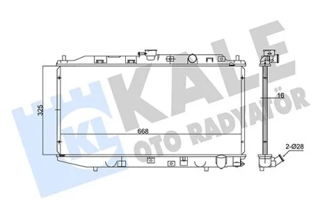KALE HONDA радіатор охолодження Civic II,IV 1.5/1.6 Kale 347540