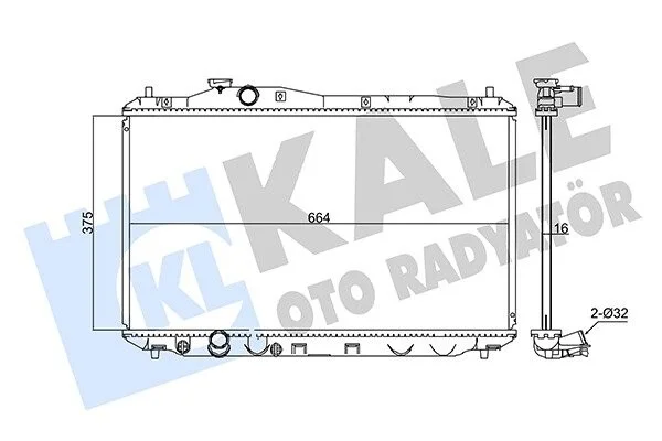 Радіатор охолодження Honda Civic IX KALE OTO RADYATOR Kale 347550 (фото 1)