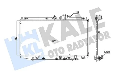 KALE HONDA Радиатор охлаждения Accord VI 1.6/2.3 98- Kale 347585