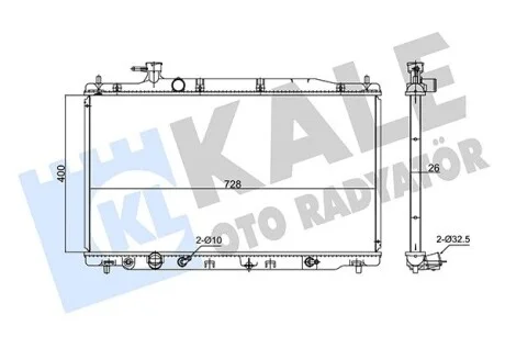 Радиатор охлаждения Honda Cr-V III KALE OTO RADYATOR Kale 347725
