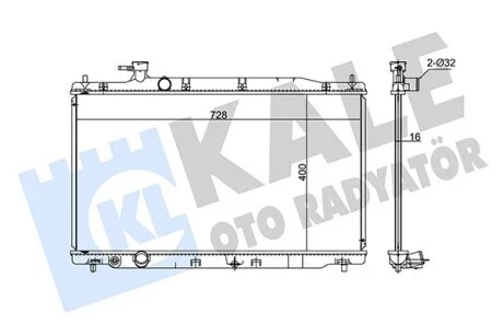 KALE HONDA радіатор охолодження CR-V III 2.4 07- Kale 347730