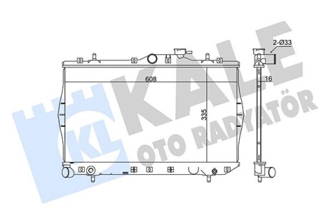 HYUNDAI Радиатор охлаждения Accent 1.3/1.5 94- Kale 347780