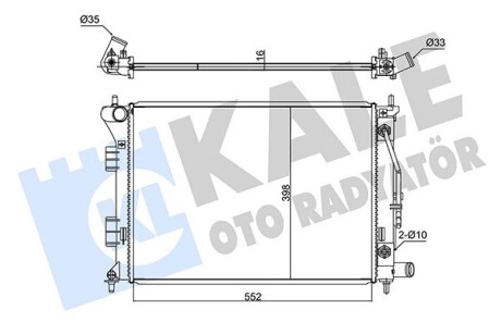 Радиатор охлаждения Hyundai Elentra, I30 - Kia Cerato, Cerato Koup, Soul Radiator OTO RADYATOR Kale 347790