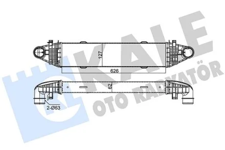 KALE DB інтеркулер W204 C180/350CDI 07- Kale 347800