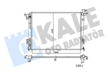 Радиатор охлаждения Hyundai Ix35 - Kia Sportage Radiator KALE OTO RADYA Kale 347805