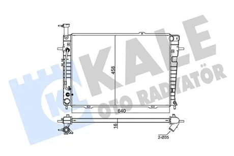 Радиатор охлаждения Sportage 2.0, 2.7 (04-) АКПП KALE OTO RADYATOR Kale 347850