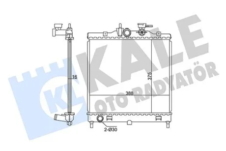 Радиатор охлаждения Kia Picanto KALE OTO RADYATOR Kale 347860
