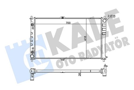 KIA Радиатор охлаждения Carnival 2.9TD/CRDi 99- Kale 347865