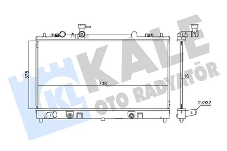 Радиатор охлаждения Mazda 6 KALE OTO RADYATOR Kale 347880