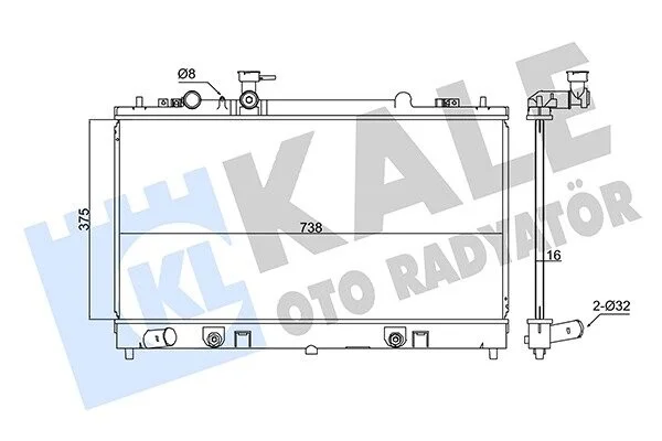 Радіатор охолодження Mazda 6 KALE OTO RADYATOR Kale 347885 (фото 1)