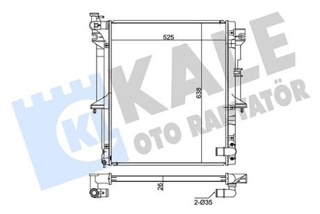 Радиатор охлаждения Mitsubishi L200 Kale 347960