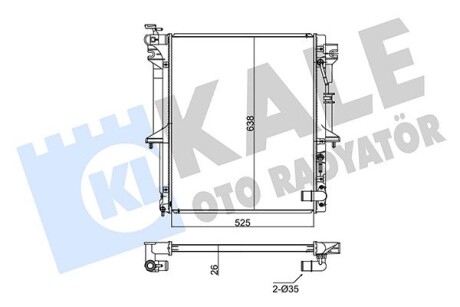 Радиатор охлаждения Mitsubishi L200, Triton OTO RADYATOR Kale 347965