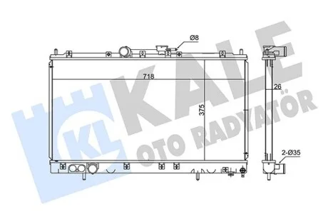 KALE MITSUBISHI радіатор охолодження Galant VI 2.0/2.5 96- Kale 347975