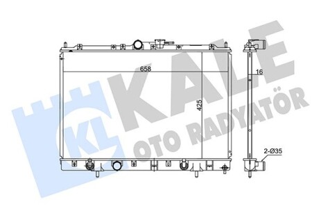 MITSUBISHI Радиатор охлаждения Pajero Pinin 1.8/2.0 99- Kale 347980