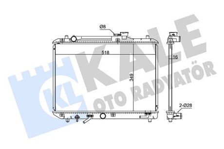 SUZUKI Радиатор охлаждения с АКПП Baleno 1.3/1.8 95- Kale 348115