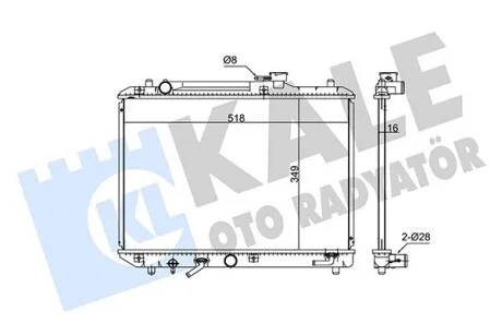 KALE SUZUKI Радиатор охлаждения с АКПП Baleno 1.3/1.8 95- Kale 348115