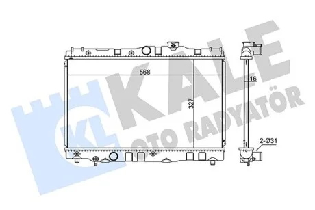 KALE TOYOTA Радіатор сист. охолодження Carina II, Corolla 1.3/1.6 87- Kale 348140