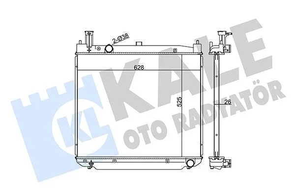 KALE TOYOTA радіатор охолодження Hiace IV 2.5 D-4D 01- Kale 348165 (фото 1)