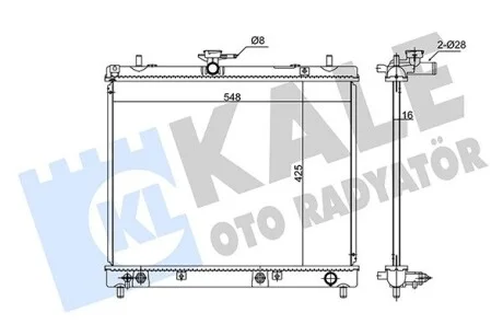 KALE DAIHATSU Радіатор охлаждения Terios 1.5 05- Kale 348195