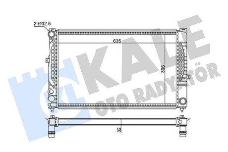 VW Радіатор охолодження Audi A4/6,Passat,Skoda SuperB I 2.5TDI/2.8 Kale 348305