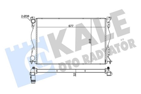 VW радіатор охолодження Audi A6 2.0TFSI/TDI 04- Kale 348315