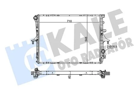 Радиатор охлаждения Volkswagen Touareg KALE OTO RADYATOR Kale 348320