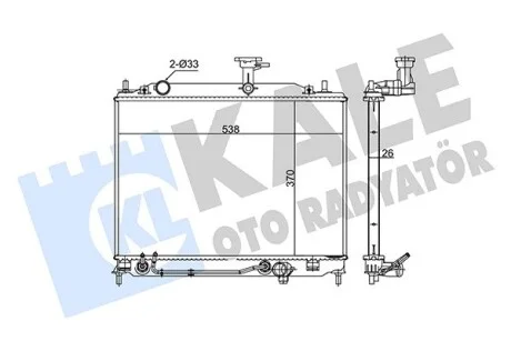 KALE HYUNDAI радіатор охолодження Accent II,III 1.5CRDi 02- Kale 348325