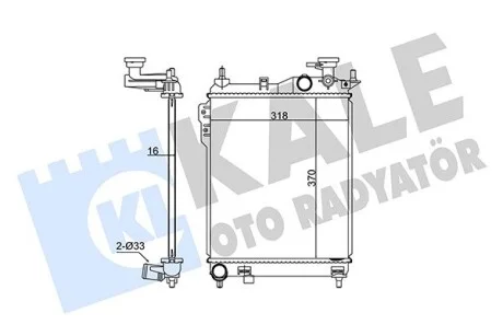 Радиатор охлаждения Hyundai Getz KALE OTO RADYATOR Kale 348330