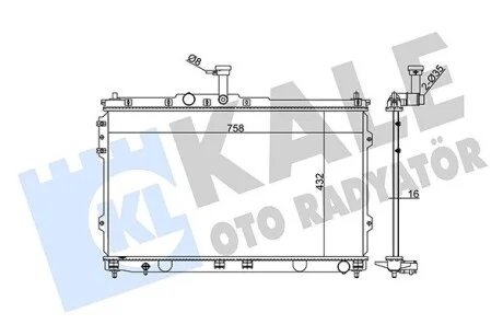Радиатор охлаждения Hyundai H1 KALE OTO RADYATOR Kale 348345