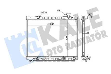 Радиатор охлаждения Kia Sorento I Radiator KALE OTO RADYATOR Kale 348365