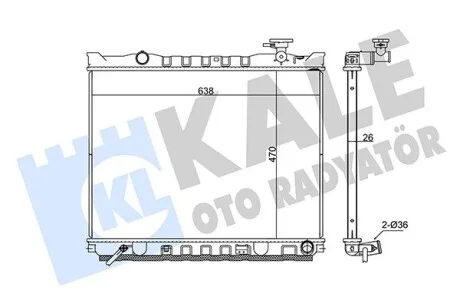 Радиатор охлаждения Kia Sorento I KALE OTO RADYATOR Kale 348380